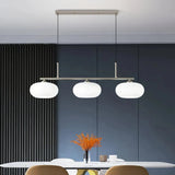 Lámpara colgante de tres luces LED regulable de vidrio moderno para comedor