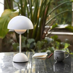 Lámpara nórdica de mesa de diseño en tonos macaron con LED para salón, 30 cm