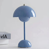 Lámpara nórdica de mesa de diseño en tonos macaron con LED para salón, 30 cm