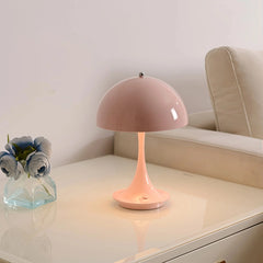 Lámpara de mesa recargable nórdica con LED táctil en tonos macaron para salón