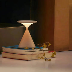 Lámpara de mesa recargable LED táctil nórdica con forma de reloj de arena