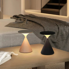 Lámpara de mesa recargable LED táctil nórdica con forma de reloj de arena