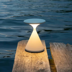 Lámpara de mesa recargable LED táctil nórdica con forma de reloj de arena