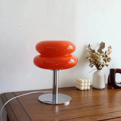 Lámpara de mesa Bauhaus con pantalla de vidrio para salón y dormitorio