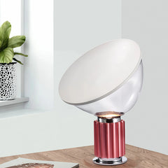 Lámpara de mesa moderna de diseño con pantalla giratoria de vidrio