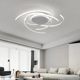 Lámpara de techo espiral de diseño moderno LED de metal para dormitorio