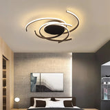 Lámpara de techo espiral de diseño moderno LED de metal para dormitorio
