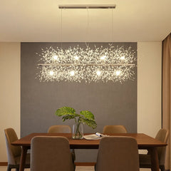 Lámpara colgante sputnik de cristal moderna LED regulable en altura para comedor