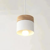 Lámpara colgante nórdica cilíndrica LED color Morandi para comedor