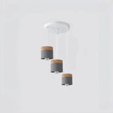 Lámpara colgante nórdica cilíndrica LED color Morandi para comedor