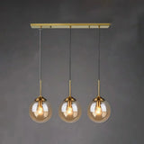 Lámpara colgante esfera de vidrio moderna LED altura regulable para comedor