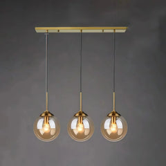 Lámpara colgante esfera de vidrio moderna LED altura regulable para comedor