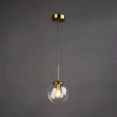 Lámpara colgante esfera de vidrio moderna LED altura regulable para comedor