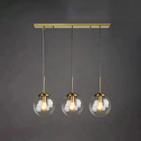 Lámpara colgante esfera de vidrio moderna LED altura regulable para comedor