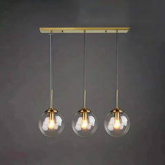 Lámpara colgante esfera de vidrio moderna LED altura regulable para comedor