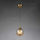 Lámpara colgante esfera de vidrio moderna LED altura regulable para comedor
