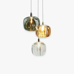 Lámpara colgante de cristal moderna LED con diseño de manzana para comedor