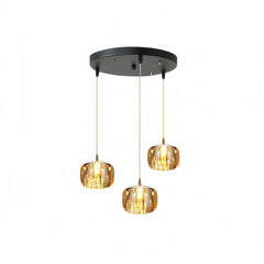 Lámpara colgante de cristal moderna LED con diseño de manzana para comedor