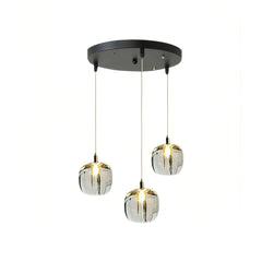Lámpara colgante de cristal moderna LED con diseño de manzana para comedor