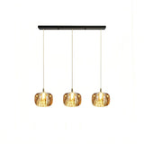 Lámpara colgante de cristal moderna LED con diseño de manzana para comedor