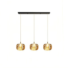 Lámpara colgante de cristal moderna LED con diseño de manzana para comedor