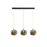 Lámpara colgante de cristal moderna LED con diseño de manzana para comedor