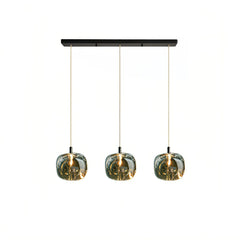 Lámpara colgante de cristal moderna LED con diseño de manzana para comedor