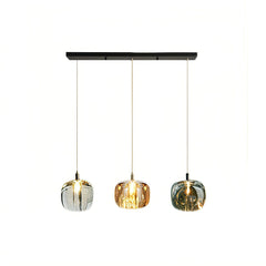 Lámpara colgante de cristal moderna LED con diseño de manzana para comedor