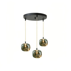 Lámpara colgante de cristal moderna LED con diseño de manzana para comedor