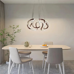 Lámparas colgantes de diseño irregular moderno de metal con LED regulable comedor