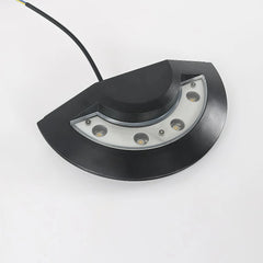 Aplique exterior moderno LED IP65 de aluminio semicircular