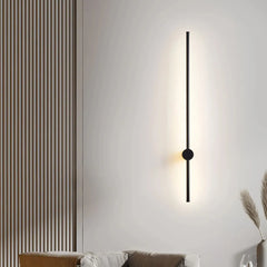 Aplique lineal moderno articulado LED negro para salón