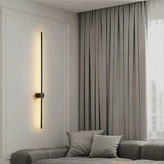 Aplique lineal moderno articulado LED negro para salón