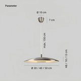 Lámpara colgante moderna LED regulable tipo plato para comedor