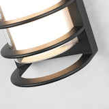 Aplique para exterior LED IP65 de metal negro con diseño moderno