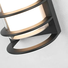 Aplique para exterior LED IP65 de metal negro con diseño moderno