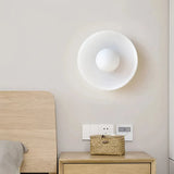 Lámpara de techo LED de vidrio para pasillo, diseño de disco en tono Morandi