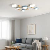 Lámpara de techo diseño nórdico LED geométrica estilo galaxia para salón Morandi