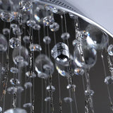 Lámpara colgante moderna de cristal LED con efecto lluvia para entrada