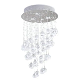 Lámpara colgante moderna de cristal LED con efecto lluvia para entrada