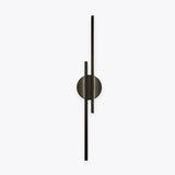 Lamparas modernas de pared LED doble línea negra para dormitorio