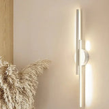 Lamparas modernas de pared LED doble línea negra para dormitorio