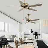 Luz con ventilador de techo LED de comedor nórdico