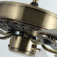 Luz con ventilador de techo LED de comedor nórdico