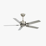 Ventiladores de techo plateados con luz estilo industrial tradicional
