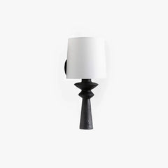 Aplique de pared de tela y resina LED nórdico para salón