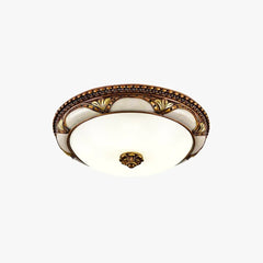 Lámpara de Techo LED Vintage de Vidrio Redonda para Dormitorio