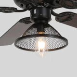 Ventilador de techo con luz para salón estilo industrial vintage