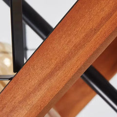 Lámparas led para cocina diseño rectangular de madera elegante