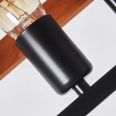 Lámparas led para cocina diseño rectangular de madera elegante